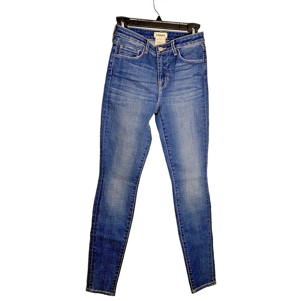 L'AGENCE Women's Marguerite Blue High-Rise Skinny Jeans Size 25